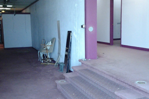 Interior of an abandoned office building